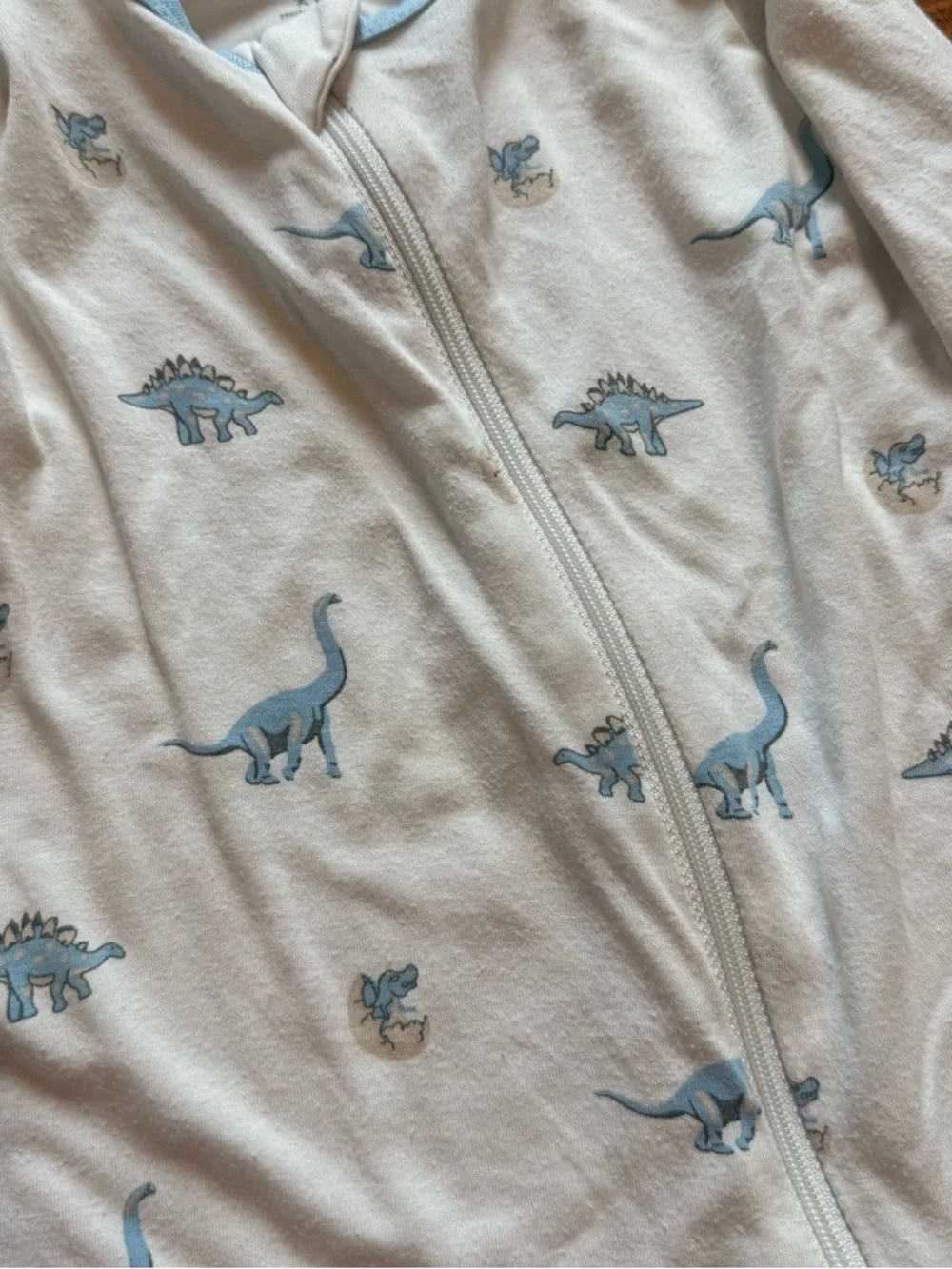 KYTE BABY Bamboo Pajama Dinosaur Onesie One‎ Piece size 3T Blue White